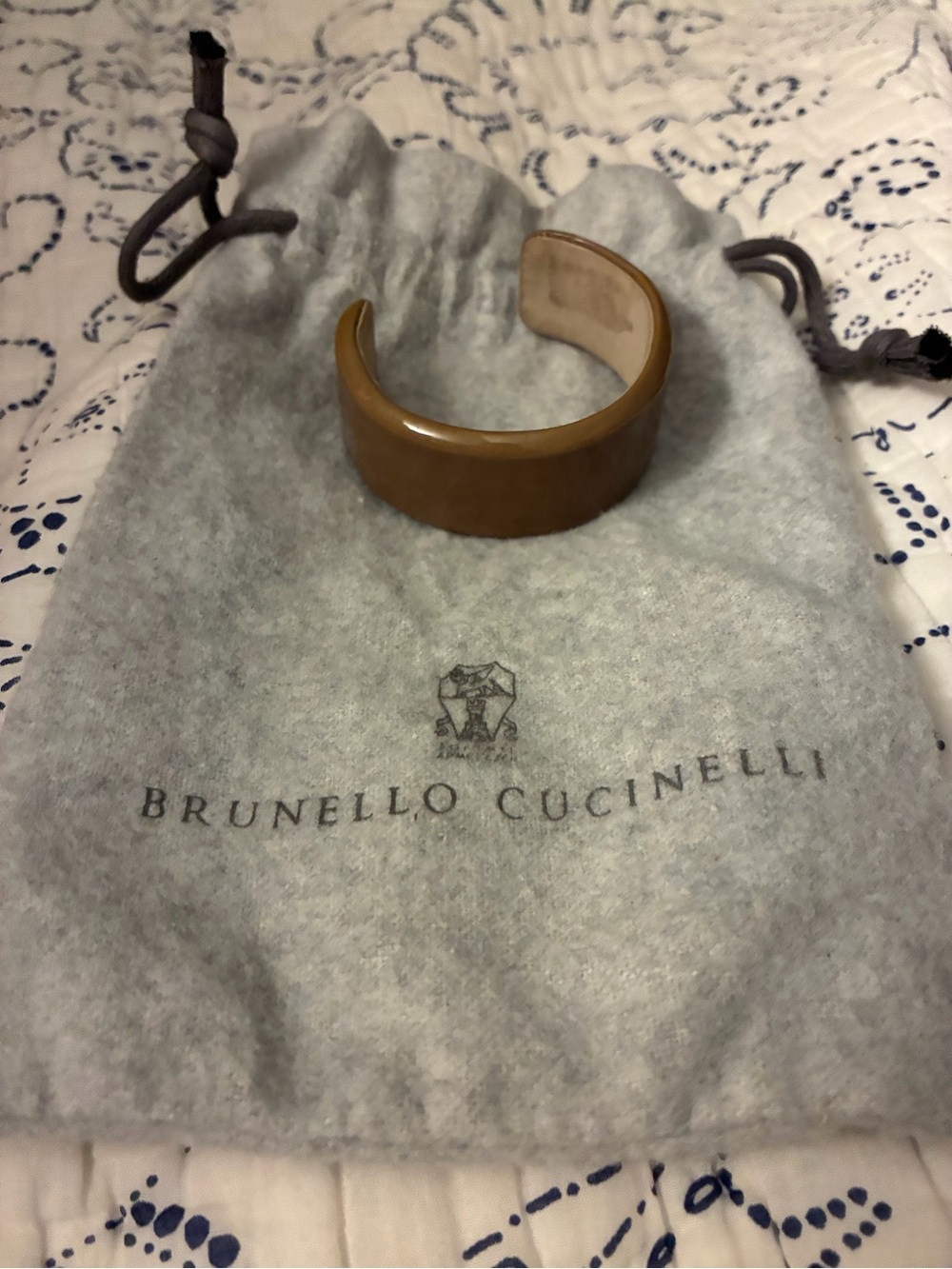 Brunello Cucinelli Brown Cuff Bracelet